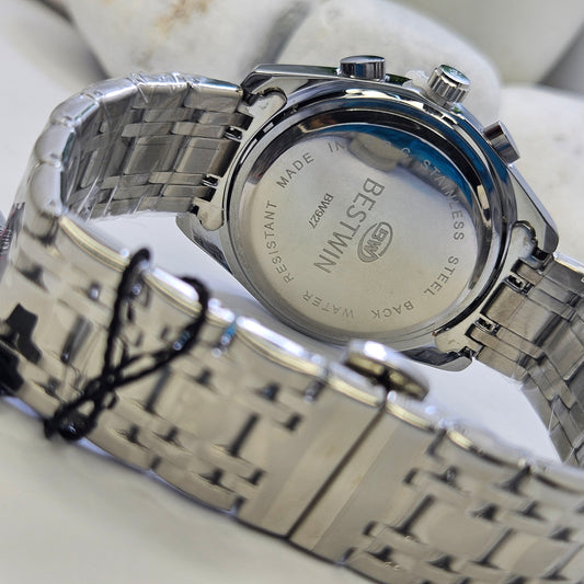 Bestwin Branded Silver Chronograph Watch