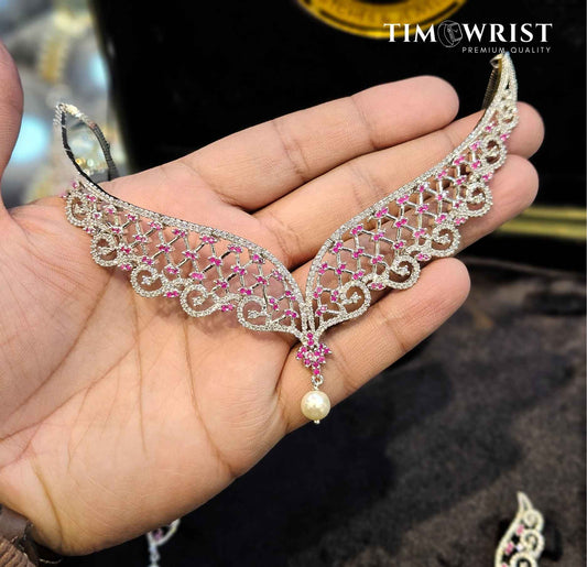 Premium American Diamond Necklace Set – Finest Zircon Finish