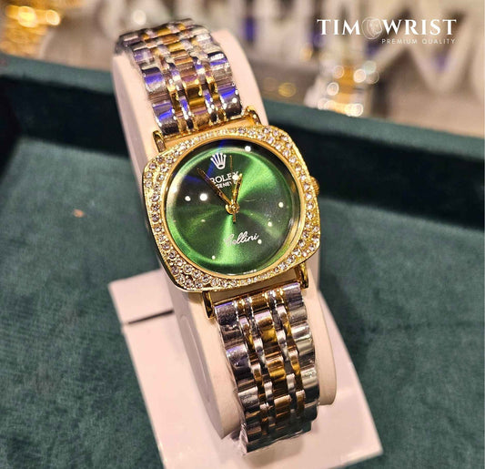 RLX Oyster Perpetual Filled with Diamond Case Plane Dial Women's Watch