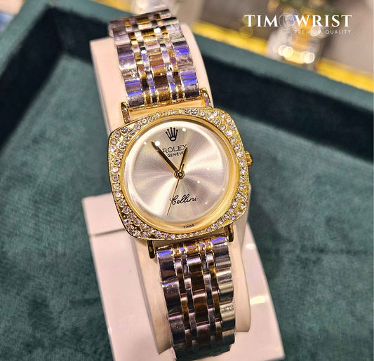 RLX Oyster Perpetual Filled with Diamond Case Plane Dial Women's Watch