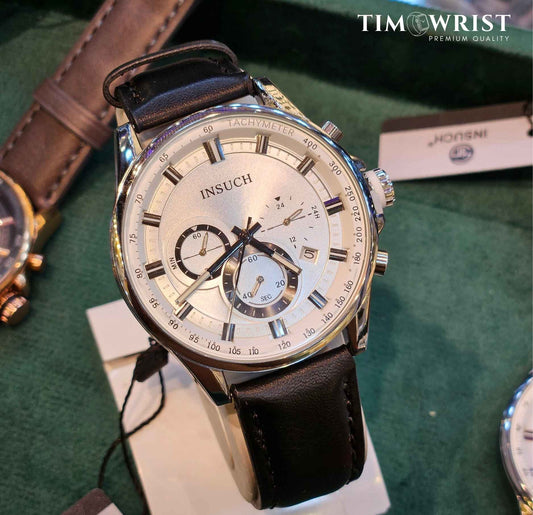 INSUCH Chronograph Original Branded Watch White Dial-Edition