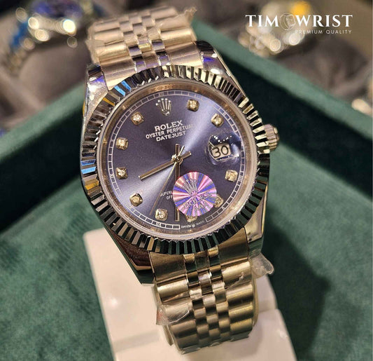 RLX DateJust | Silver Chain | Blue Classic Dial | High Grade Watch