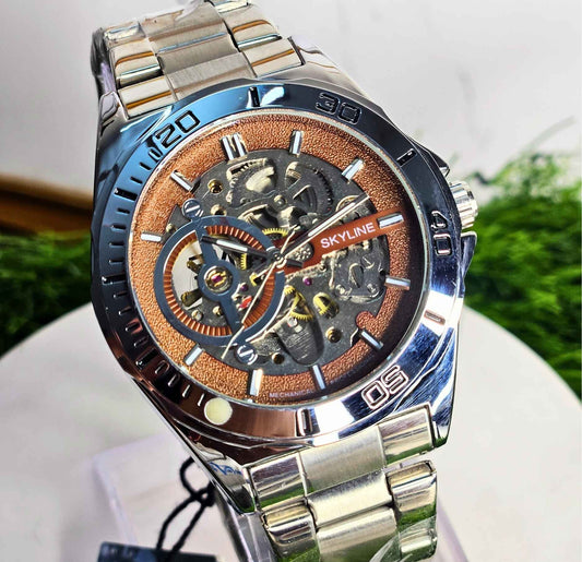 Skyline Automatic Branded Watch Stainless Steel Chain Luxury Edition
