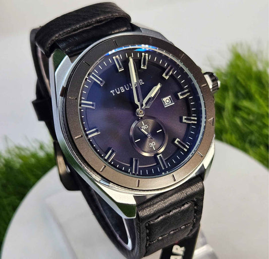 Tubular TB-849721 Branded Luxury Watch with Sub-Second Display Black-Edition