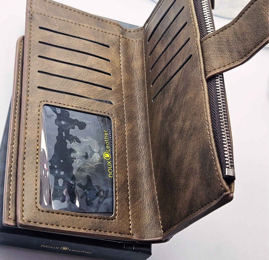 DOUX High Quality Leather Long Wallet Luxury-Edition