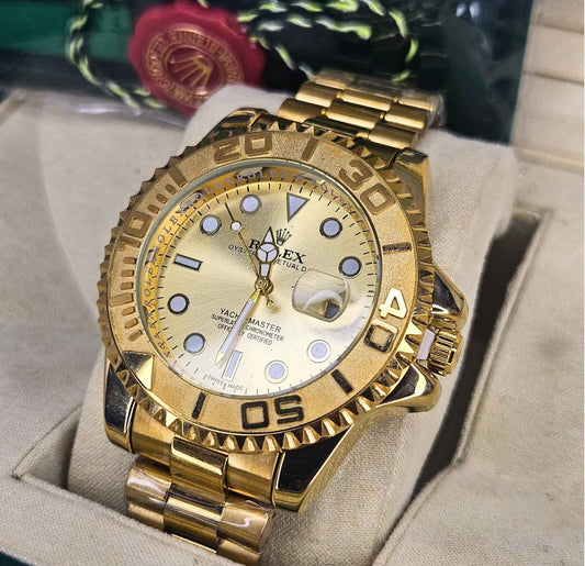 Rolex Yacht-Master Yellow Gold Champagne Dial 168628 Luxury Edition