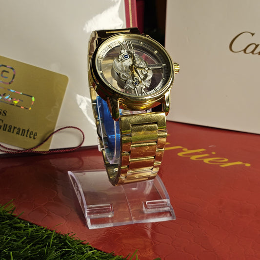 Cartier Golden Watch - Timeless Elegance