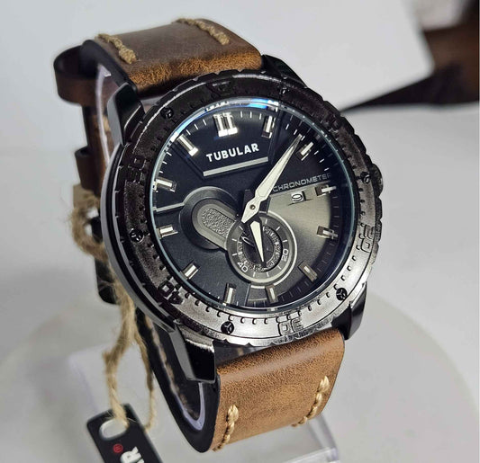 Tubular TB-589657 Branded Luxury Watch with an Elegant Dial and Sub-Second Display