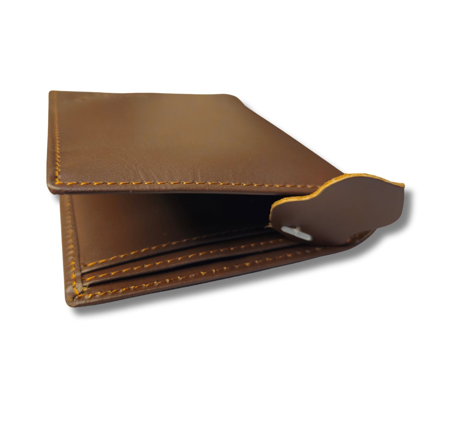 Premium Quality Men’s Executive Slim Leather Wallet - Brown