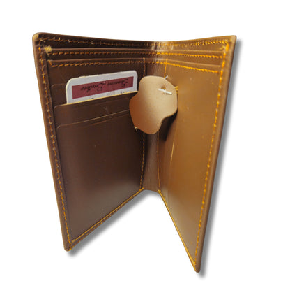 Premium Quality Men’s Executive Slim Leather Wallet - Brown