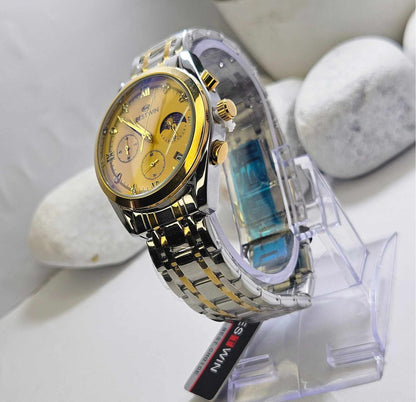 Bestwin Branded Gold Chronograph Watch