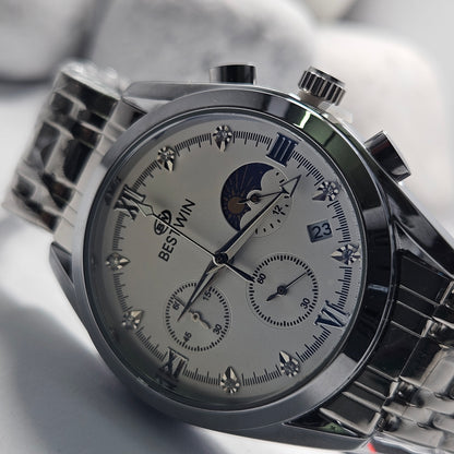 Bestwin Branded Silver Chronograph Watch