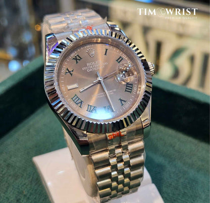 RLX Date Just | Silver Chain | Gray Classic Dial | High Grade Watch