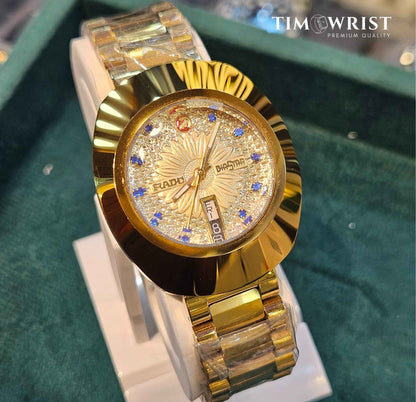 Rado Automatic DayDate Inspired Gold Chain High Grade Men's Watch