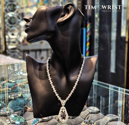 Luxury American Diamond Necklace Set | Finest Zircon Stones