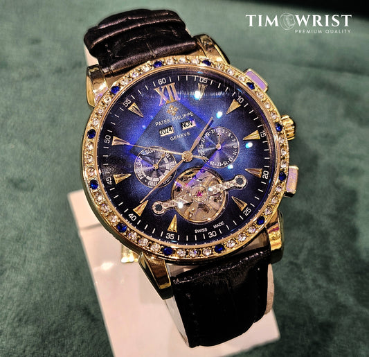 Patek Automatic Cubic Rainbow Diamonds Pendulum High Grade Edition!