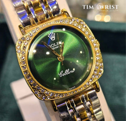 RLX Oyster Perpetual Filled with Diamond Case Plane Dial Women's Watch