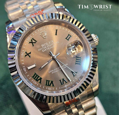RLX Date Just | Silver Chain | Gray Classic Dial | High Grade Watch
