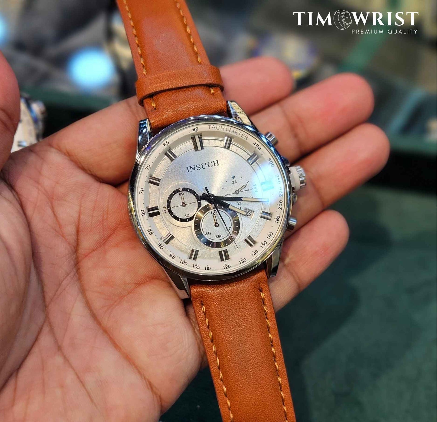 INSUCH Chronograph Original Branded Watch White Dial-Edition