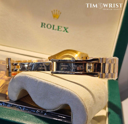 RLX DayDate Automatic | Gold Chain | Green Dial | High Grade Watch