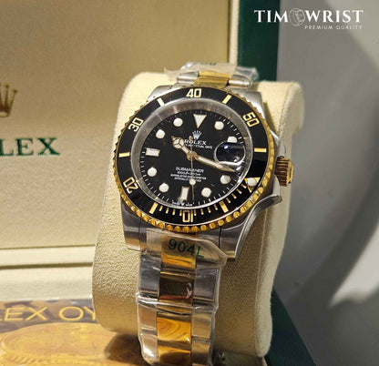 RLX Submariner Automatic 40mm | Two Tone Chain | Black Dial | High Grade Watch
