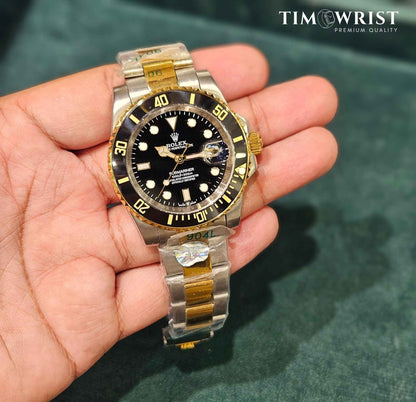 RLX Submariner Automatic 40mm | Two Tone Chain | Black Dial | High Grade Watch
