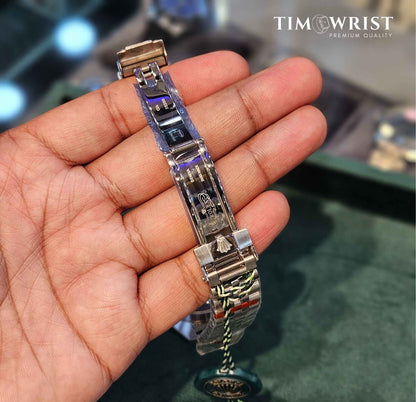 RLX GMT Automatic 40 mm | Silver Oyester Chain | Black Dial High Grade Edition