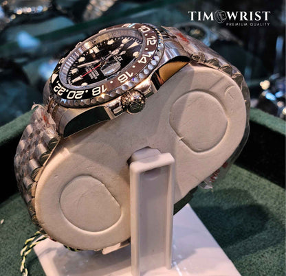 RLX GMT Automatic 40 mm | Silver Oyester Chain | Black Dial High Grade Edition