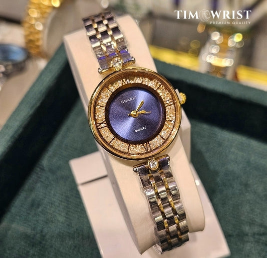 Chanel Crystal-Studded Bezel Women's Watch