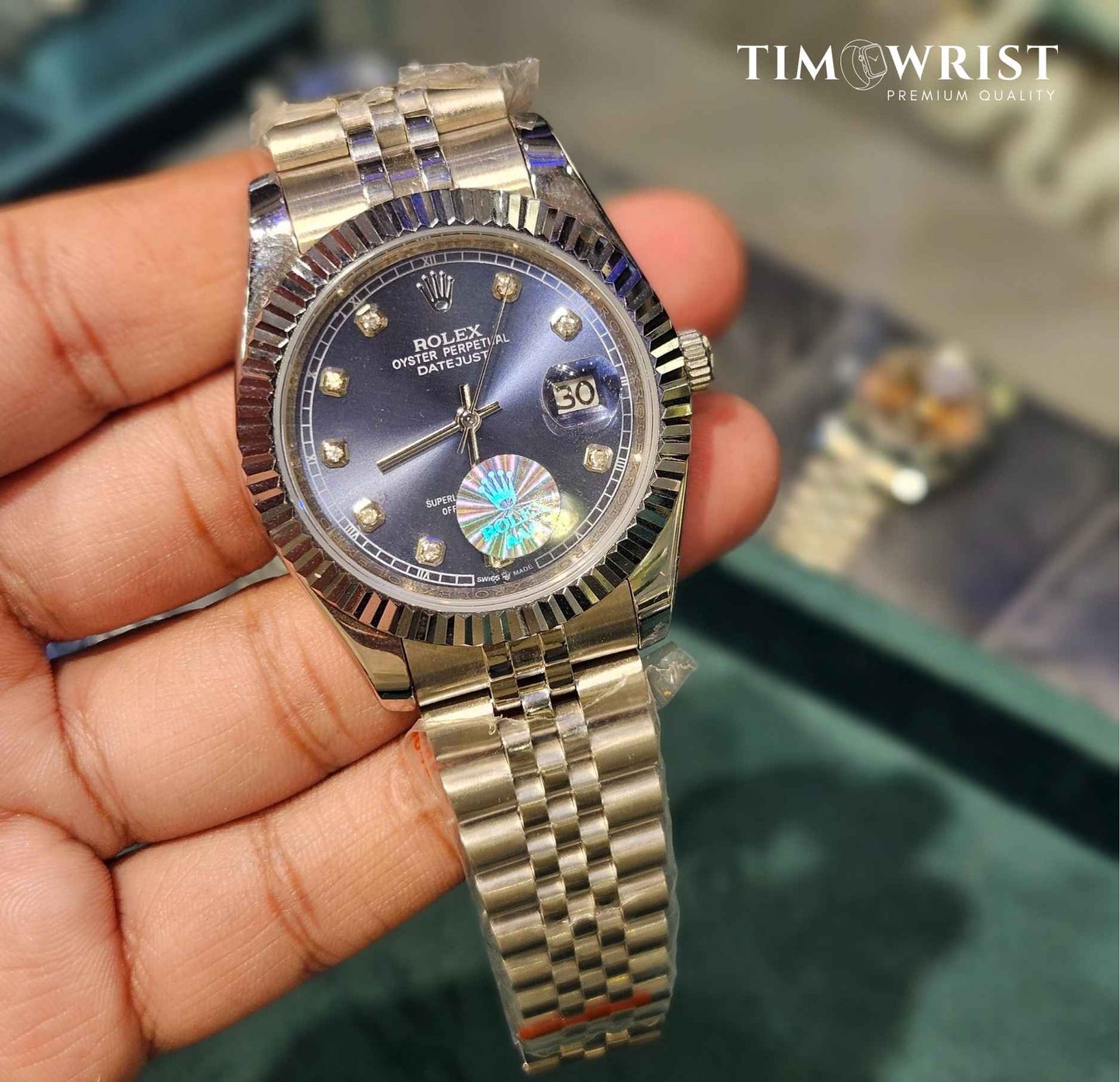 RLX DateJust | Silver Chain | Blue Classic Dial | High Grade Watch