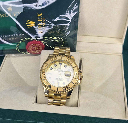 Rolex Yacht-Master Yellow Gold Champagne Dial 168628 Luxury Edition
