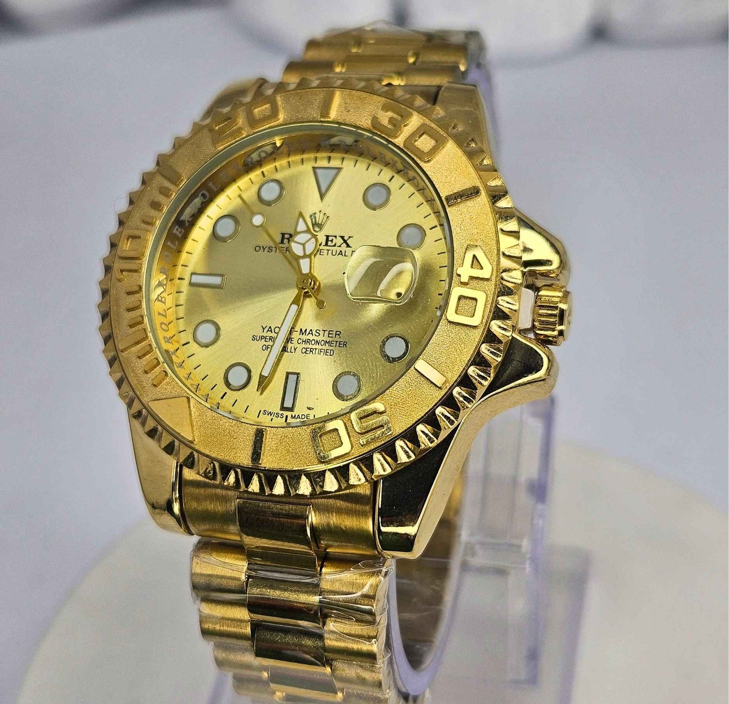 Rolex Yacht-Master Yellow Gold Champagne Dial 168628 Luxury Edition