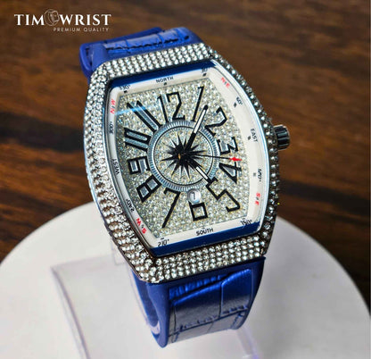 Franck Muller Iced tone (Masterpiece)- Inspired Square Diamond Watch Luxury Edition