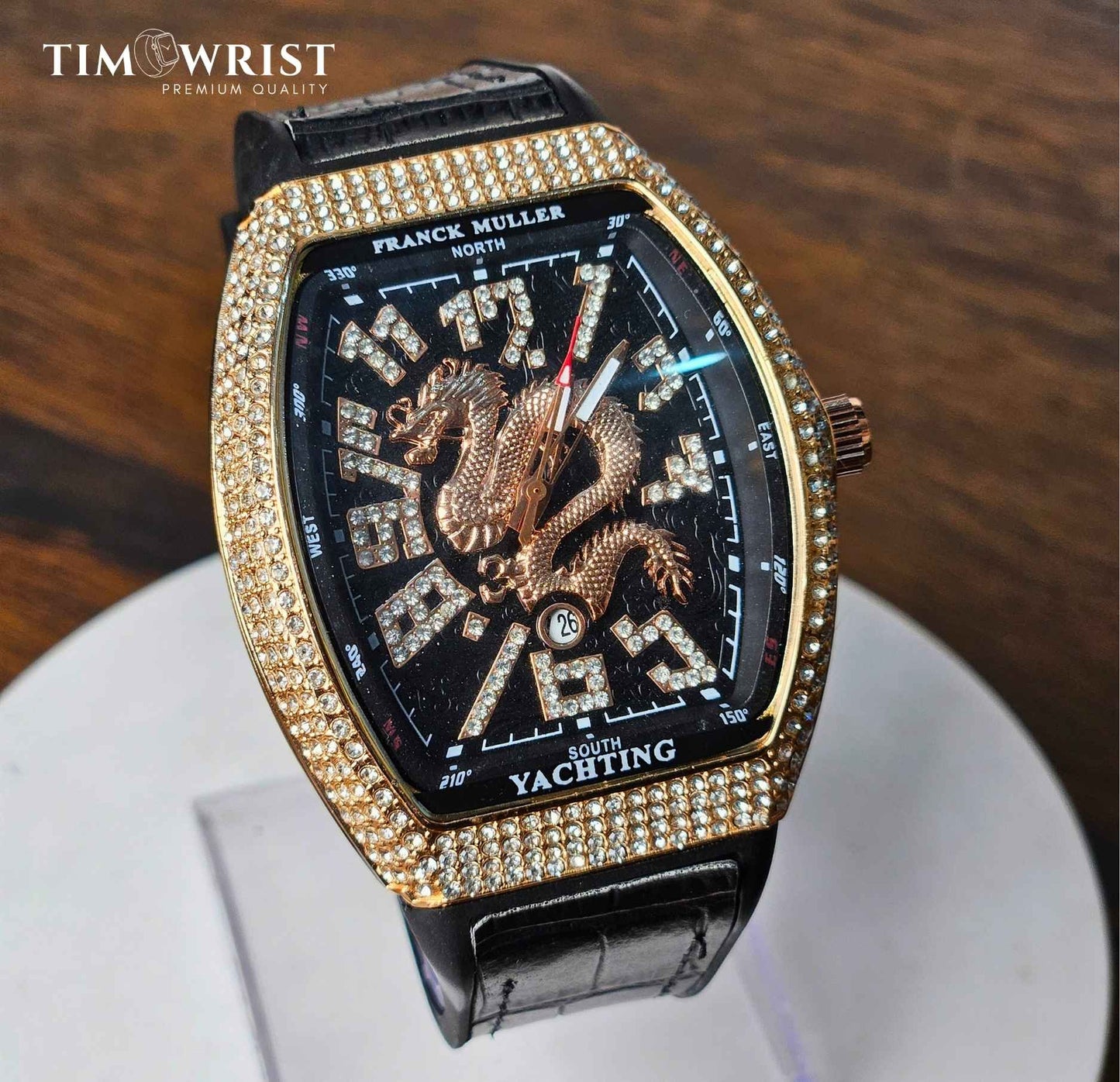 Franck Muller Dragon (Masterpiece)- Inspired Square Diamond Watch Luxury Edition